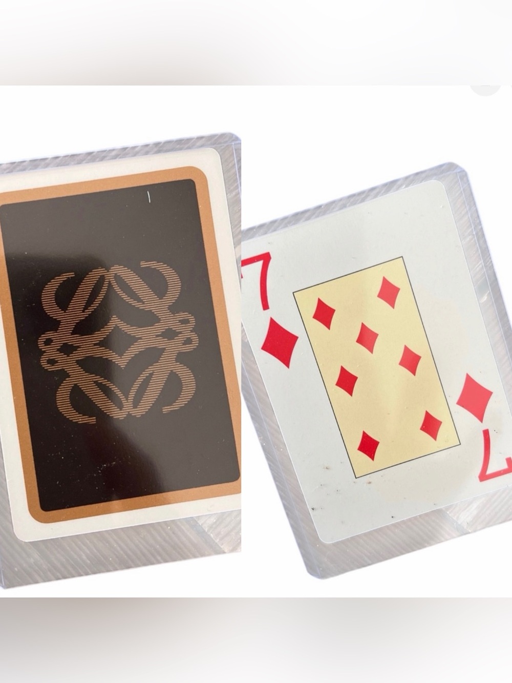 Authentic Loewe Anagram Playing Card – Luxury Designer Decor Piece.  ( 7 of ♦️)